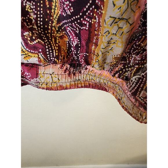 NEW CONCEPTS 100% Silk Red Paisley 90s Style Print Zip Up Jacket Womens XL - Picture 4 of 9